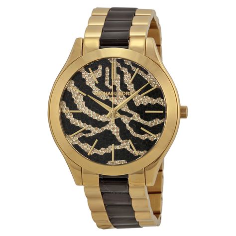 michael kors black zebra watch|Michael Kors black watch women's.